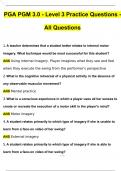 PGA PGM 3.0 - Level 3 Practice Actual ALL Questions with 100% Correct Answers | Updated | Download to score A+