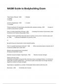 NASM Physique And Bodybuilding Questions Graded A&plus; With Correct Answers