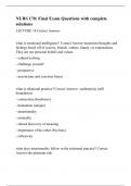 NURS 170&colon; Final Exam Questions with complete solutions