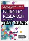 Test Bank for Reading, Understanding, and Applying Nursing Research 6th Edition by James A. Fain ISBN 9781719641821