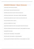 DAANCE Module 1-Basic Sciences Questions & Answers Graded A&plus;