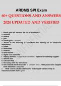 ARDMS SPI Exam 60 QUESTIONS AND ANSWERS 2024 UPDATED AND VERIFIED