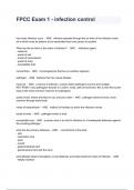 FPCC Exam 1 - infection control Exam Questions And Answers 