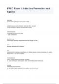 FPCC Exam 1&colon; Infection Prevention and Control Exam Questions And Answers 