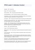 FPCC week 1&colon; Infection Control Exam Questions And Answers 