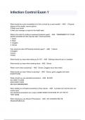 Infection Control Exam 1 Questions And Answers 