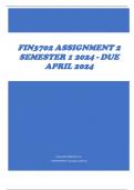 FIN3702 Assignment 2 Semester 1 2024 - DUE April 2024