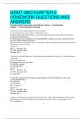 MGMT 3850 CHAPTER 5  HOMEWORK QUESTIONS AND  ANSWERS