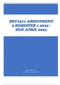 HSY1511 Assignment 3 Semester 1 2024 - DUE April 2024