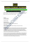Exam CHANA KUMAR IHUMAN NU 7451- H&P Chana Kumar-Case study   Real exam 2023 / 2024 latest update