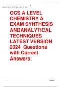 OCS A LEVEL CHEMISTRY A EXAM SYNTHESIS AND ANALYTICAL TECHNIQUES LATEST VERSION 2024