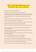 IBEC STATE BOARD Practice test 2024&sol;2025 with Correct Solutions