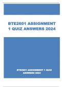 BTE2601  ASSIGNMENT 1 QUIZ ANSWERS 2024