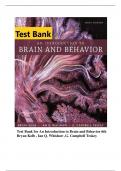 TEST BANK FOR AN INTRODUCTION TO BRAIN AND BEHAVIOR 6TH ED BRYAN KOLB&comma; IAN Q&period; WHISHAW&comma; G&period;CAMPBELL TESKEY