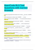 HeartCode BLS Test Questions with Correct Answers