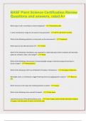 &vert; LATEST EXAM UPDATES&vert; BASF Plant Science Certification Review Questions and answers&comma; rated A&plus;