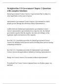 Straighterline US Government Chapter 2 Questions with complete Solutions