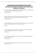 CAPSTONE MED SURG ASSESSMENT ACTUAL EXAM  QUESTIONS AND CORRECT ANSWERS LATEST UPDATE 2024  GRADED A&plus; &vert; 100 Q & A