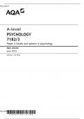 A-level PSYCHOLOGY 7182/3