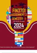 FIN3701 ASSIGNMENT 2 SEMESTER 1 – 2024 (505104) 