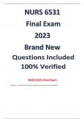 NURS 6531 Final Exam 2023 2024 Brand new Questions and Answers