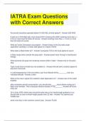 IATRA Exam Questions with Correct Answers
