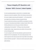 Tissue Integrity ATI Question and Answer 100&percnt; Correct &vert; latest Update