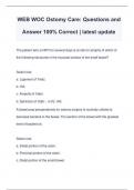 WEB WOC Ostomy Care&colon; Questions and Answer 100&percnt; Correct &vert; latest update