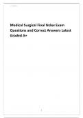 Medical Surgical Final Nclex Exam Questions and Correct Answers Latest Graded A+