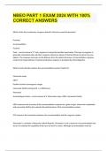 NBEO PART 1 EXAM 2024 WITH 100&percnt; CORRECT ANSWERS 