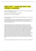  NBEO PART 1  EXAM 2024 WITH 100&percnt; CORRECT ANSWERS