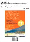 Test Bank - Medical-Surgical Nursing: Concepts for Interprofessional Collaborative Care, 11th Edition (Ignatavicius, 9780323878265), Chapter 1-69 | Rationals Included