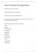 Sharp CEP Questions with Complete Solutions