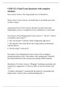 COM 312&colon; Final Exam Questions with complete solutions
