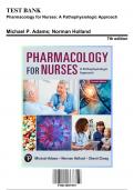 Test Bank - Pharmacology for Nurses: A Pathophysiologic Approach, 7th Edition (Adams, 9780138097097), Chapter 1-50 | Rationals Included