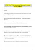FMC Test With Complete Solutions &vert; Already Passed&vert; Verified