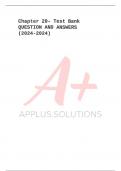 Chapter 20- Test Bank QUESTION AND ANSWERS &lpar;2024-2024&rpar; 