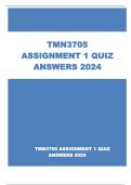 TMN3705 ASSIGNMENT 1 QUIZ ANSWERS 2024