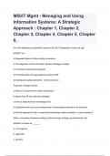MIS/IT Mgmt - Managing and Using Information Systems: A Strategic Approach : Chapter 1, Chapter 2, Chapter 3, Chapter 4, Chapter 5, Chapter 6,