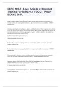 SERE 100.2 - Level A Code of Conduct Training For Military // (FOUO)  (PREP EXAM ) 2024.