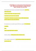 CCLE Ethics & Jurisprudence Exam Questions with 100&percnt; Correct Answers &vert; Latest Version 2024 &vert; Verified &vert; Ace the Test