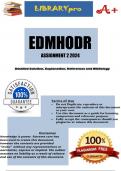 EDMHODR Assignment 2 &lpar;COMPLETE ANSWERS&rpar; 2024 &lpar;739343&rpar; - DUE 24 April 2024
