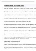 Dante Level 1 Certification &vert; 41 Questions and answers latest update