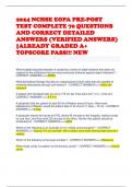 2024 NCHSE EOPA PRE-POST TEST COMPLETE 70 QUESTIONS AND CORRECT DETAILED ANSWERS &lpar;VERIFIED ANSWERS&rpar; &vert;ALREADY GRADED A&plus; TOPSCORE PASS&excl;&excl;&excl; NEW