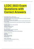 LCDC 2023 Exam Questions with Correct Answers