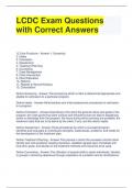 LCDC Exam Questions with Correct Answers