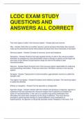 LCDC EXAM STUDY QUESTIONS AND ANSWERS ALL CORRECT