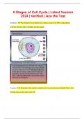 6 Stages of Cell Cycle | Latest Version 2024 | Verified | Ace the Test