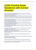 LCDC Practice Exam Questions with Correct Answers