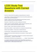 LCDC Study Test Questions with Correct Answers